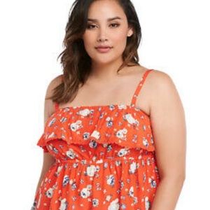 Torrid boho coral top